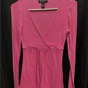 INC International Concepts Pink V-Neck Blouse
